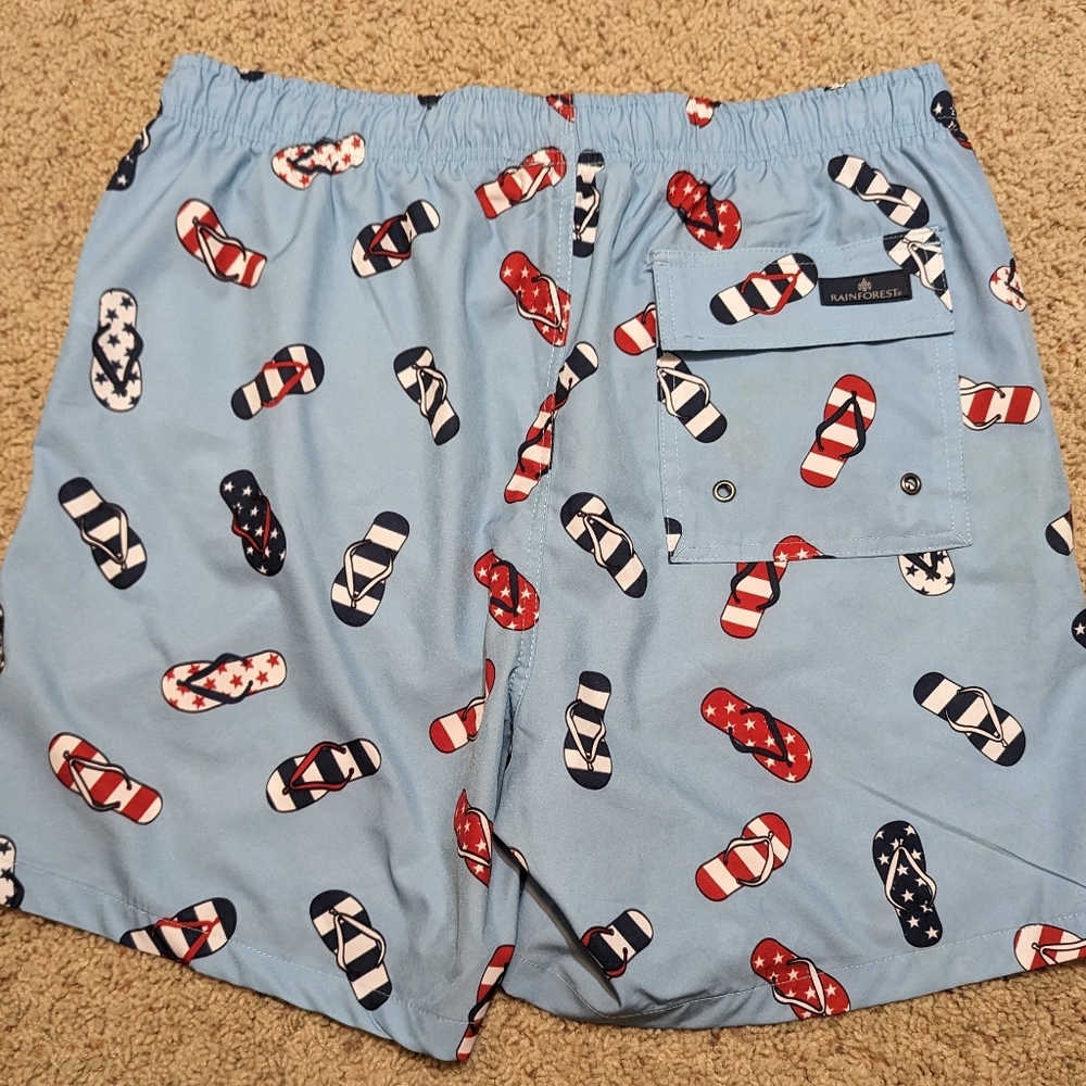 New Hip Hop Flip Flop  Rainforest Swim Trunks (medium)
